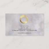 Faux Gold Painted Circle Designer Visitekaartje (Achterkant)