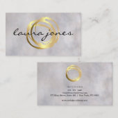Faux Gold Painted Circle Designer Visitekaartje (Voorkant / Achterkant)