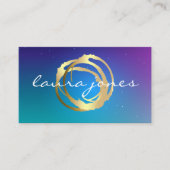 Faux Gold Painted Circle Designer Visitekaartje (Voorkant)