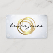 Faux Gold Painted Circle Designer Visitekaartje (Voorkant)