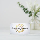 Faux Gold Painted Circle Designer Visitekaartje (Staand voorkant)