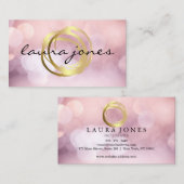Faux Gold Painted Circle Designer Visitekaartje (Voorkant / Achterkant)