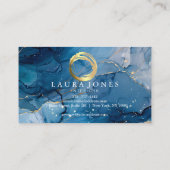 Faux Gold Painted Circle Designer Visitekaartje (Achterkant)