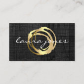 Faux Gold Painted Circle Designer Visitekaartje (Voorkant)