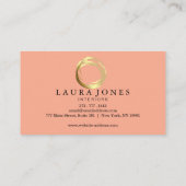 Faux Gold Painted Circle Designer Visitekaartje (Achterkant)