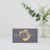 Faux Gold Painted Circle Designer Visitekaartje (Staand voorkant)