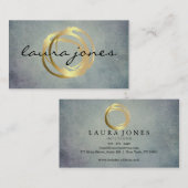 Faux Gold Painted Circle Designer Visitekaartje (Voorkant / Achterkant)