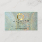Faux Gold Painted Circle Designer Visitekaartje (Achterkant)