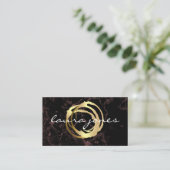 Faux Gold Painted Circle Designer Visitekaartje (Staand voorkant)