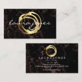 Faux Gold Painted Circle Designer Visitekaartje (Voorkant / Achterkant)