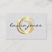 Faux Gold Painted Circle Designer Visitekaartje (Voorkant)