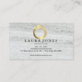 Faux Gold Painted Circle Designer Visitekaartje (Achterkant)