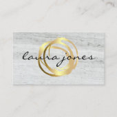 Faux Gold Painted Circle Designer Visitekaartje (Voorkant)