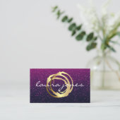 Faux Gold Painted Circle Designer Visitekaartje (Staand voorkant)