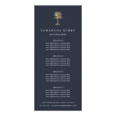 Faux Gold Palm-boom | Prijzen of diensten Reclamekaart (Voorkant)