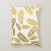 Faux Gold Palm Leaves Pattern Accent Kussen (Voorkant(Verticaal))