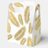 Faux Gold Palm Leaves Pattern Bedankdoosjes (Geopend)