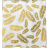 Faux Gold Palm Leaves Pattern Douchegordijn (Voorkant)