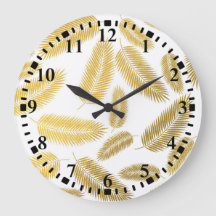 Faux Gold Palm Leaves Pattern