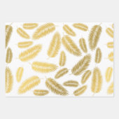 Faux Gold Palm Leaves Pattern Inpakpapier Vel (Voorkant)