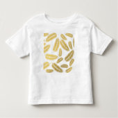 Faux Gold Palm Leaves Pattern Kinder Shirts (Voorkant)