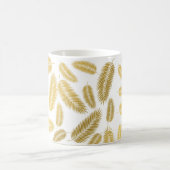 Faux Gold Palm Leaves Pattern Koffiemok (Center)