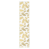 Faux Gold Palm Leaves Pattern Korte Tafelloper (Voorkant)