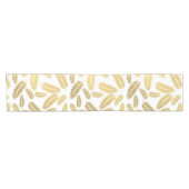 Faux Gold Palm Leaves Pattern Korte Tafelloper (Horizontaal)