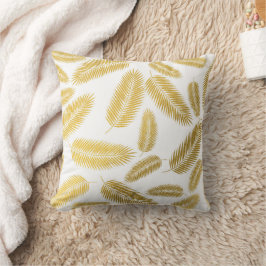 Faux Gold Palm Leaves Pattern Kussen