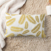 Faux Gold Palm Leaves Pattern Kussen (Deken)