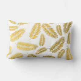 Faux Gold Palm Leaves Pattern Kussen