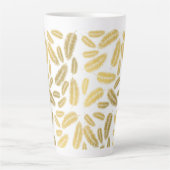Faux Gold Palm Leaves Pattern Latte Mok (Voorkant)
