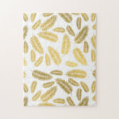 Faux Gold Palm Leaves Pattern Legpuzzel (Verticaal)
