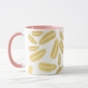 Faux Gold Palm Leaves Pattern Mok