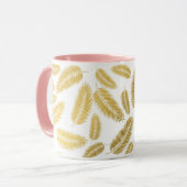Faux Gold Palm Leaves Pattern Mok (Voorkant links)
