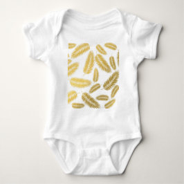 Faux Gold Palm Leaves Pattern Romper