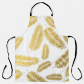 Faux Gold Palm Leaves Pattern Schort (Voorkant)