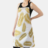 Faux Gold Palm Leaves Pattern Schort (Insitu)