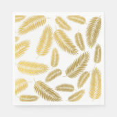 Faux Gold Palm Leaves Pattern Servet (Voorkant)