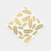 Faux Gold Palm Leaves Pattern Servet (Hoek)