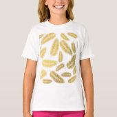 Faux Gold Palm Leaves Pattern T-shirt (Voorkant)