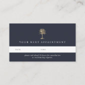 Faux Gold Palm Tree Logo Afsprakenkaartje (Voorkant)