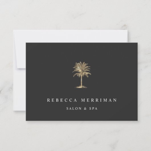 Faux Gold Palm Tree Logo | Cadeaubon (Voorkant)