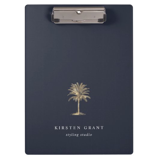 Faux Gold Palm Tree Logo Klembord (Voorkant)