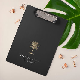 Faux Gold Palm Tree Logo Klembord