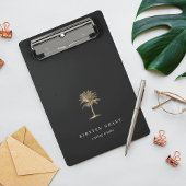 Faux Gold Palm Tree Logo Mini Klembord