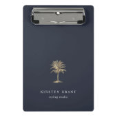 Faux Gold Palm Tree Logo Mini Klembord (Voorkant)