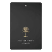 Faux Gold Palm Tree Logo Mini Klembord (Achterkant)