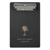 Faux Gold Palm Tree Logo Mini Klembord (Voorkant)