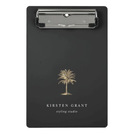 Faux Gold Palm Tree Logo Mini Klembord (Voorkant)